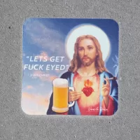 DRUNK CHRIST COASTER