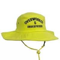 OVERWORKED HI VIS WIDE BRIM HAT