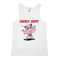 JIGGLY BUFF WHITE SINGLET