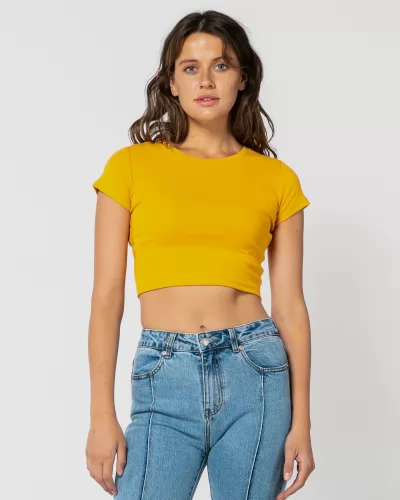 CLASSIC MUSTARD CROP TEE