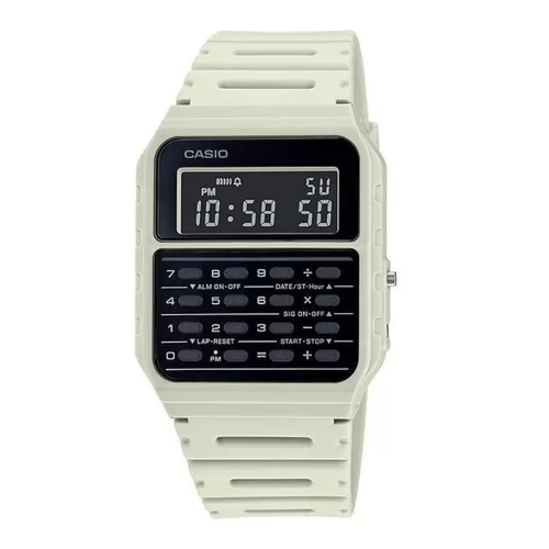 WHITE CASIO CALCULATOR WATCH