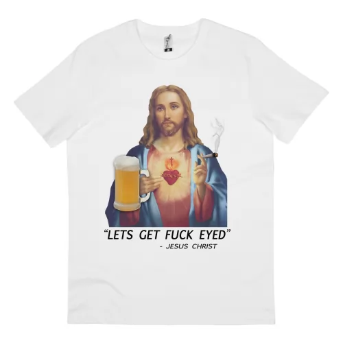 DRUNK CHRIST WHITE TEE