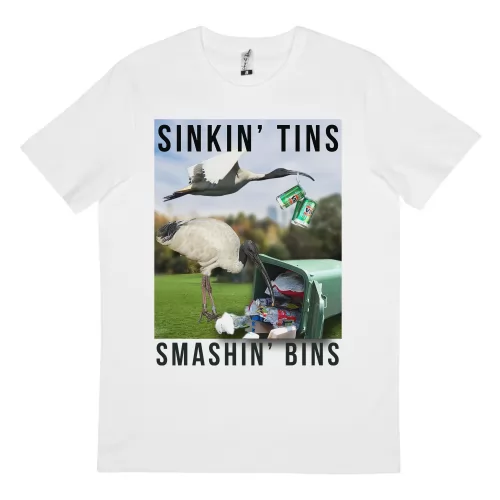 BIN CHICKEN WHITE TEE