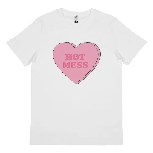 HOT MESS WHITE TEE